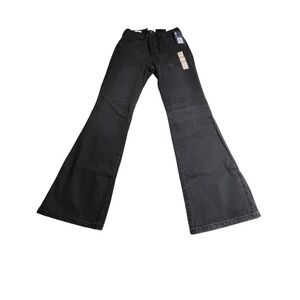 Universal Thread Women's High Rise Flare Jeans Black Comfort Stretch Size 4 REG
